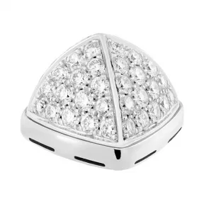 斐登/Fred 18k白金凸圆形主石，镶嵌钻石 4B0783