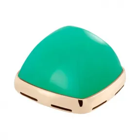 斐登/Fred 18k黄金底座绿玉髓凸圆形宝石 4B0787