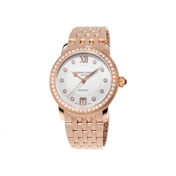 康斯登/Frederique Constant 世界心脏联盟 34MM 玫瑰镀金 自动机械机芯 FC-303WHF2PD4B3