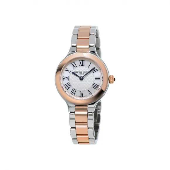 康斯登/Frederique Constant 百年典雅天悦腕表 28MM 不锈钢间玫瑰金色 石英机芯 FC-200M1ER32B