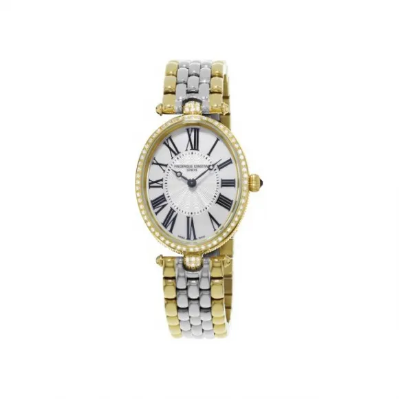 康斯登/Frederique Constant 百年典雅璀璨艺术腕表 25MMx30MM 不锈钢镀金色 石英机芯 FC-200MPW2VD3B