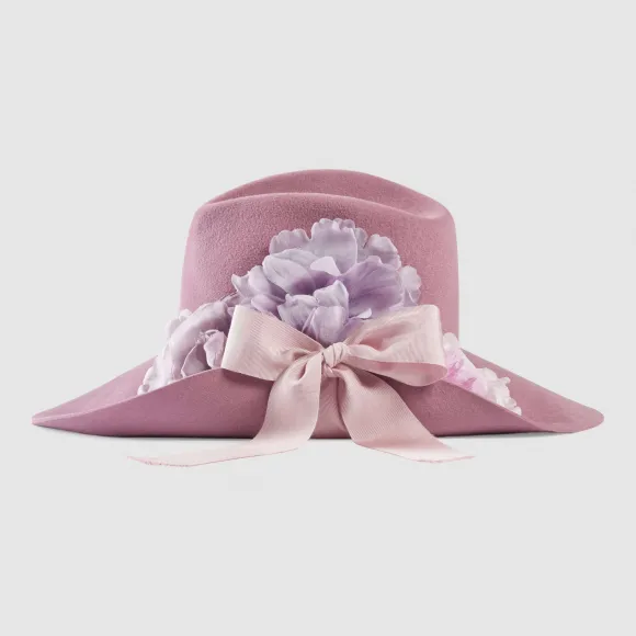 古驰/Gucci 不对称宽边帽 427999 3HA08 5772