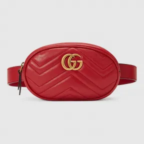 古驰/Gucci GG Marmont系列绗缝皮革腰包 476434 DSVRT 6433