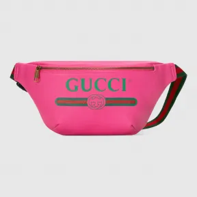 古驰/Gucci Gucci标识印花皮革腰包 493869 0GCCT 8842