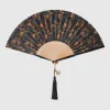 古驰/Gucci Grotesque Garden印花及鳄鱼皮扇子 661734-EAAHB-1159
