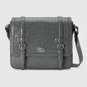古驰/Gucci 中号鳄鱼皮邮差包 702136-EAAIM-1126