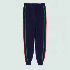 古驰/Gucci 织带针织羊毛运动裤 713508-XKCN9-4684 