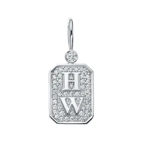 海瑞温斯顿/HarryWinston Charms HW Logo铂金钻石坠饰 CMDPRDPALOG