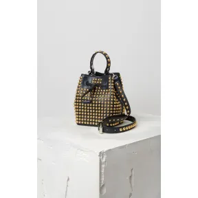 凯卓/Kenzo 女士 深蓝色 皮包 饰钉迷你自行车水桶包 F752SA211L07.77.TU