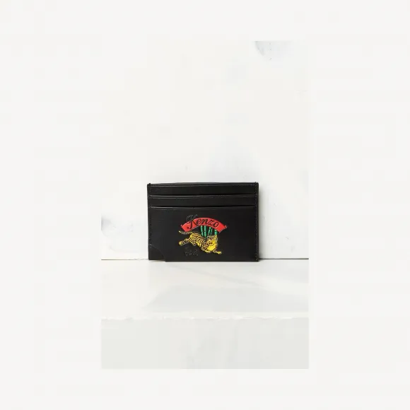 凯卓/Kenzo 黑色 卡夹 跳跃老虎皮革卡夹 F865PM700L42.99.TU