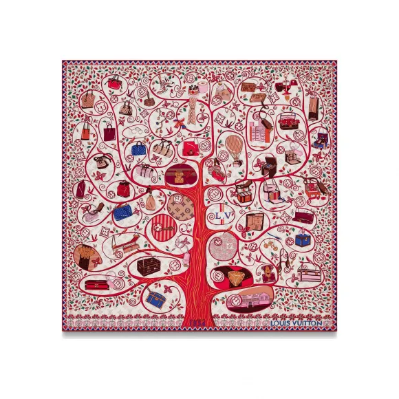 路易威登/Louis Vuitton(LV) 女士 TREE OF LOUIS 方巾 M76135