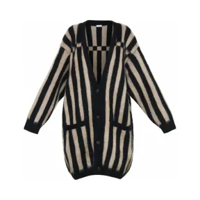 罗意威/Loewe Bicolour Jacquard Cardigan Camel/black D3269940CO