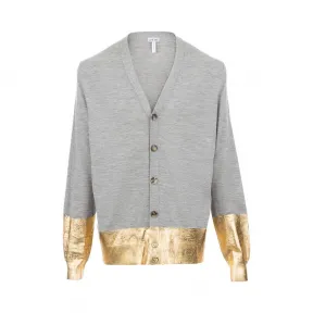 罗意威/Loewe Cardigan With Gold灰色 H3179030CO