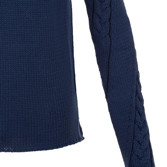罗意威/Loewe Cable Knit Sweater石油色 H3179120SM