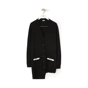 罗意威/Loewe Asymmetric Loewe Cardigan黑色 S3108100SM