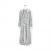 罗意威/Loewe Hooded Knit Robe CoatBlue/Beige S3108160SM