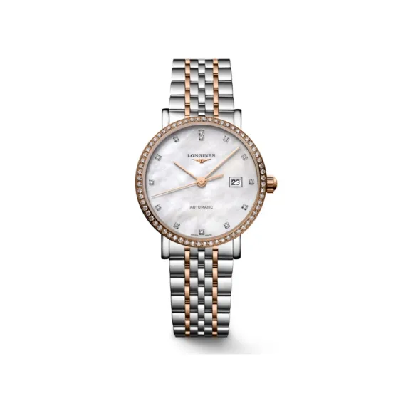 浪琴/Longine 博雅系列 29.00 MM 精钢表壳/18K玫瑰金表圈 自动上链机械机芯 女表 L4.310.5.81.7