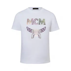 MCM Women's Hologram Print Logo T-Shirt MFT9SMM65WT00L