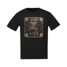 MCM 男士黄铜铭牌T恤 MHT8AMM01BK3XL