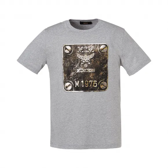 MCM 男士黄铜铭牌T恤 MHT8AMM01EG00M
