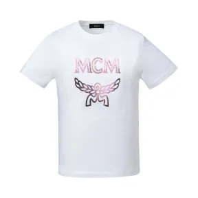 MCM Men's Hologram Print Logo T-Shirt MHT9SMM64WT00L