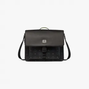 MCM Aren Visetos 皮革混搭邮差包 MMMDSKK01BK001