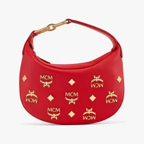 MCM Aren金色羊皮革半月形Hobo包 MWHCATA02R0001