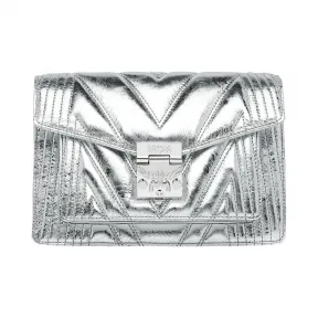 MCM Patrica拼布金属感皮革斜挎包 MWR9SPA84SA001