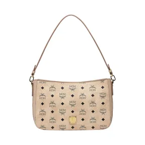 MCM Essential Shoulder Bag in Visetos Original MWS8ASE72IG001