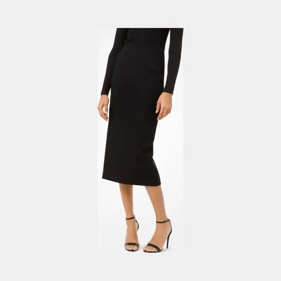 迈克高仕/Michael Kors 双层绉纱-Sabl铅笔裙 110AKM019-0001