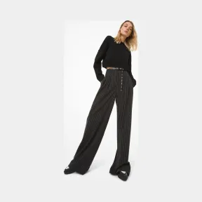 迈克高仕/Michael Kors 细条纹弹力羊毛阔腿裤 213AKQ010-0018