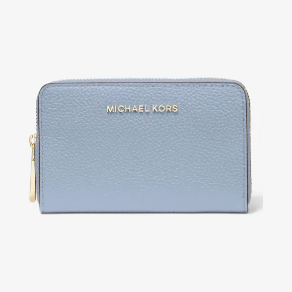 迈克高仕/Michael Kors 女士 浅蓝色 Money Pieces 小号皮质卡夹