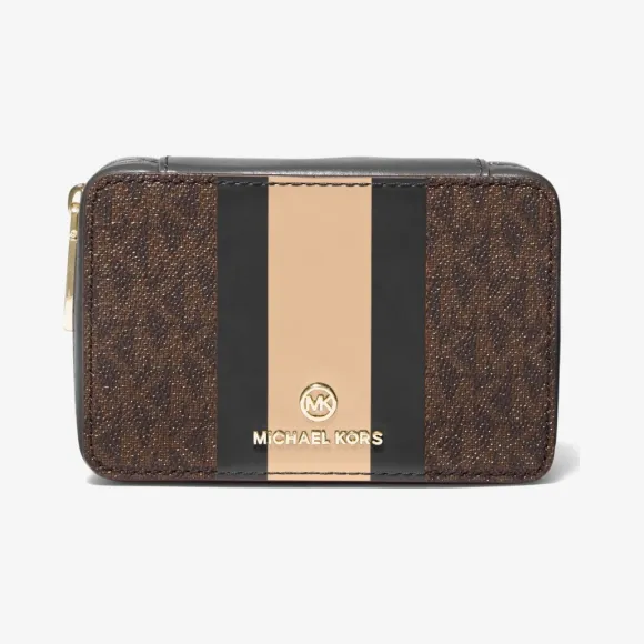 迈克高仕/Michael Kors 小号徽标条纹首饰盒 32H0GTMN5B-3199
