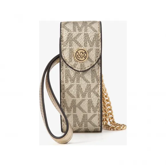 迈克高仕/Michael Kors Jet Set Travel 老花口红包  麦浪金 口红包 35F2GTVN1M740