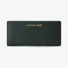 迈克高仕/Michael Kors  深绿色 Jet Set Travel 大号皮质钱夹