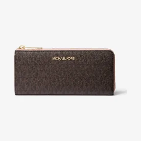 迈克高仕/Michael Kors Jet Set Travel 大号徽标四分之一拉链钱包 35F8GTVZ3B-0666