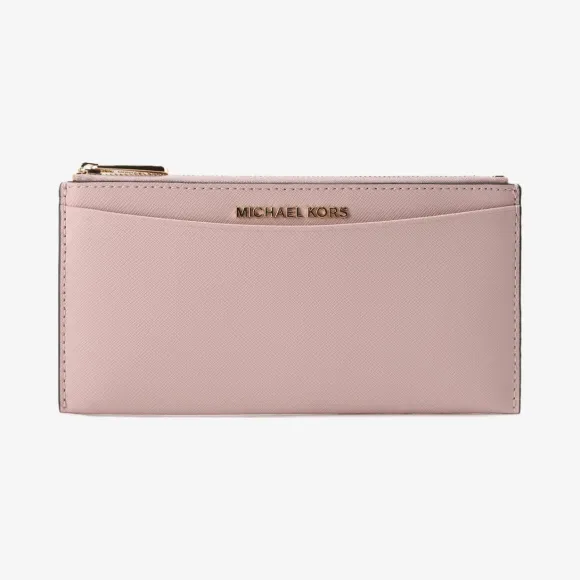 迈克高仕/Michael Kors 女士 樱花粉 Jet Set Travel 大号卡夹