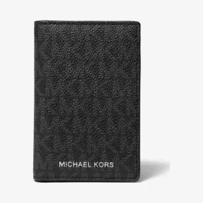 迈克高仕/Michael Kors Hudson 徽标双折卡包 39S2LHDD1B-0001