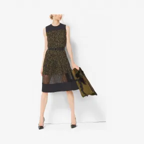 迈克高仕/Michael Kors Floraflage 公爵夫人和尚蒂伊蕾丝连衣裙 436CKH125A-1290