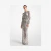 迈克高仕/Michael Kors 手工刺绣镜面弹力薄纱礼服 439RKT592A-0266