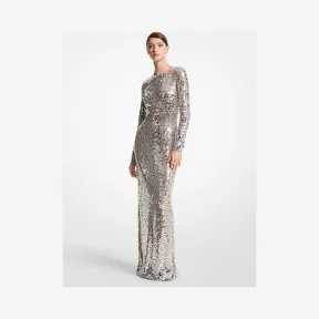 迈克高仕/Michael Kors 手工刺绣镜面弹力薄纱礼服 439RKT592A-0266