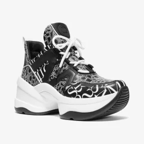 迈克高仕/Michael Kors Olympia 印花拼色运动鞋 43T9OLFS1W012