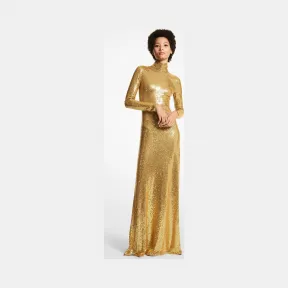 迈克高仕/Michael Kors 手工刺绣亮片绉纱平纹针织礼服 440RKT560A-0710