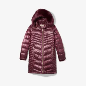 迈克高仕/Michael Kors 人造皮草绗缝羽绒大衣 77B4759M82-8928