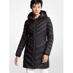 迈克高仕/Michael Kors 绗缝尼龙可收纳填充大衣 77F5365M82-0001