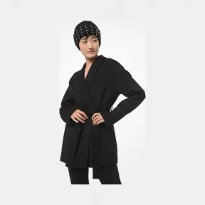 迈克高仕/Michael Kors 双面羊毛混纺披肩领大衣 MF02J88GBX-0001