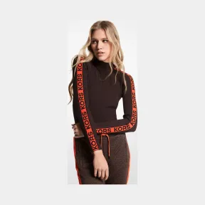迈克高仕/Michael Kors 徽标带罗纹弹力粘胶纤维高领连体衣 MF1607133D-0201