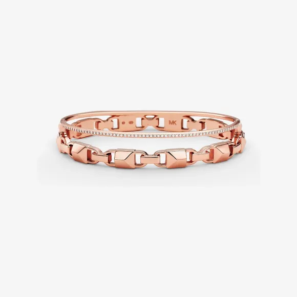 迈克高仕/Michael Kors Mercer Link 链式玫瑰金色手镯 MKC1001791