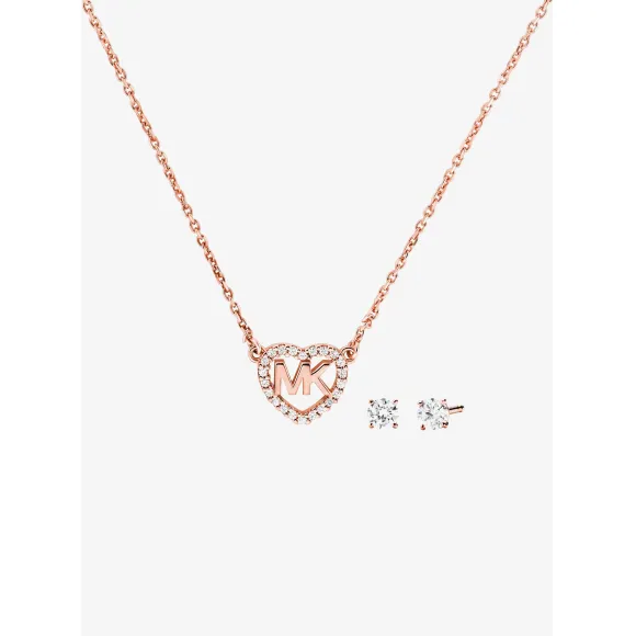 迈克高仕/Michael Kors 女士 品牌 Logo 心形项链套装 MKC1173AN791791