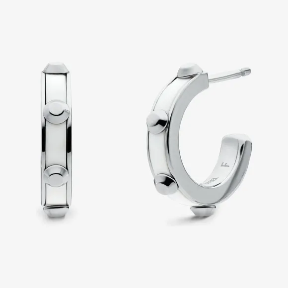 迈克高仕/Michael Kors 镶嵌不锈钢和醋酸纤维圈形耳环 MKJ7548-0040